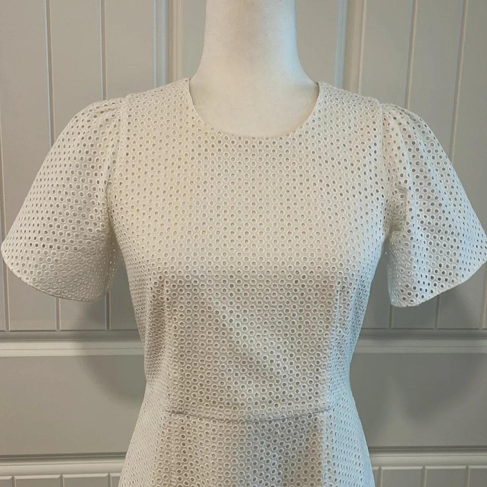 J. Crew Flutter Sleeve Eyelet Dress - Picture 13 of 14